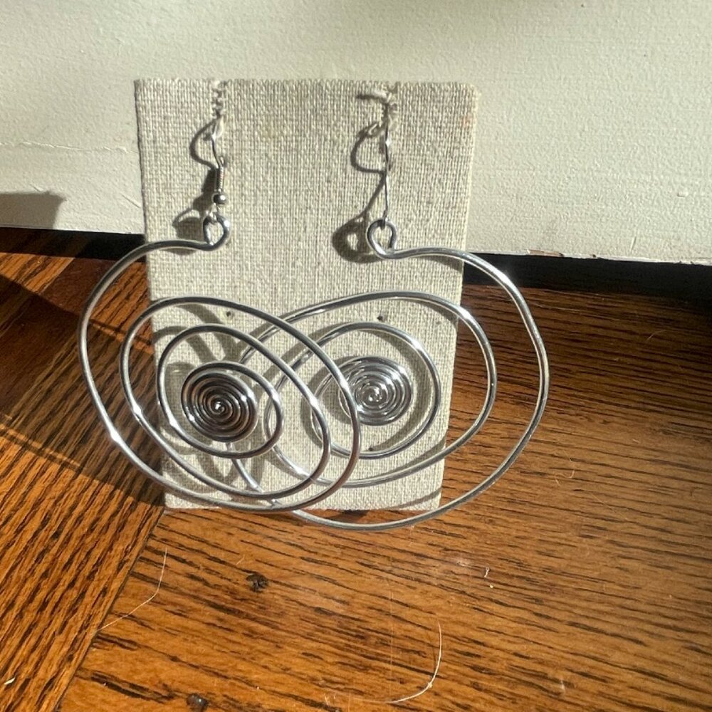 Silver Swirl Earrings